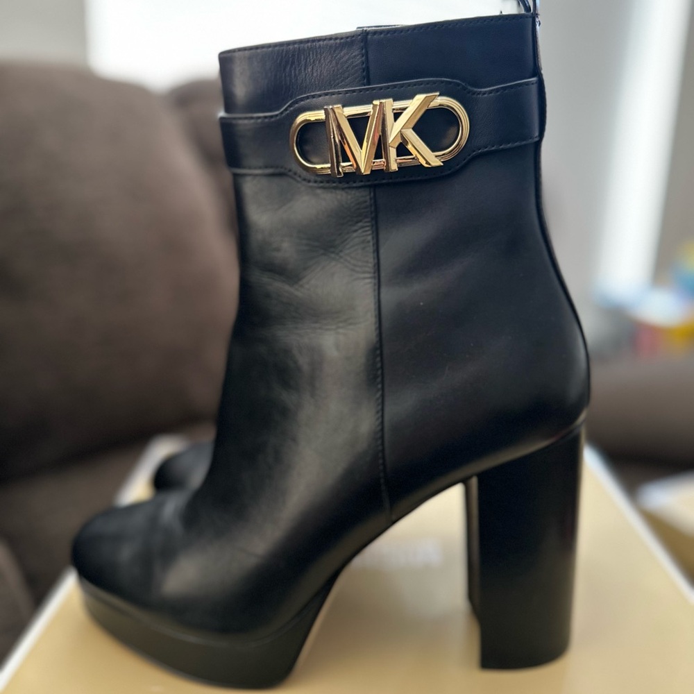 Michael Kors Parker Leather Platform Boots